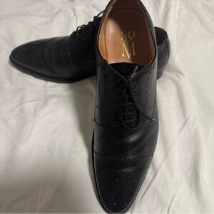 3DM Black Leather Brogue Derby Shoes